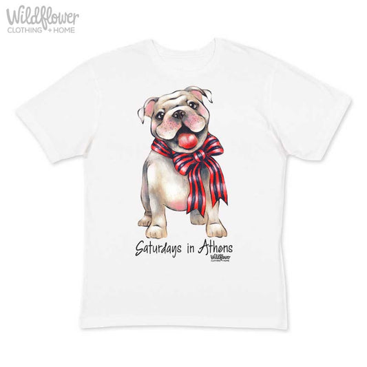 Bulldog Bow Tee Toddler-Adult