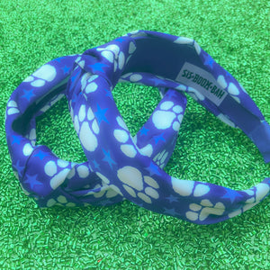Blue Paws Knotted Headband