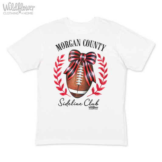 Morgan County Football Bow Tee Toddler-Adult