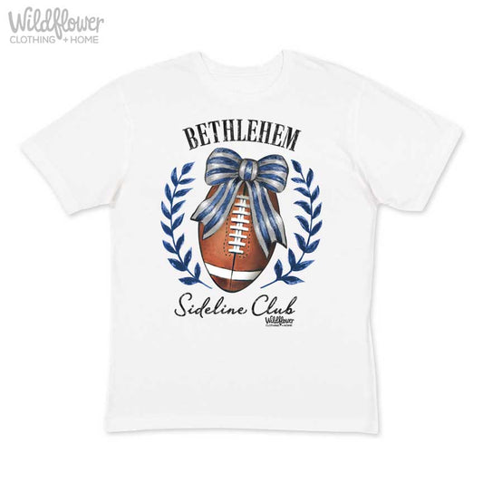 Bethlehem Football Bow Tee Toddler-Adult