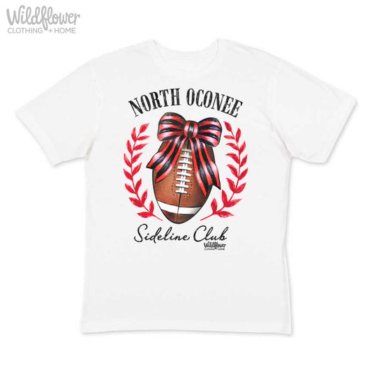 North Oconee Football Bow Tee Toddler-Adult