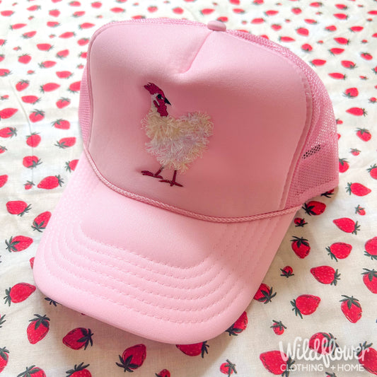 Pink Chicken Hat