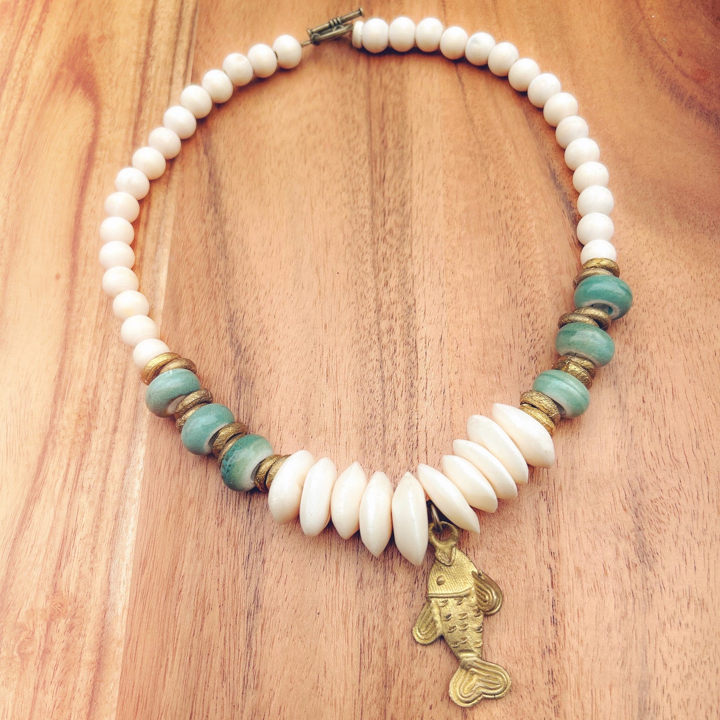 Brass Fish Statement Necklace 3