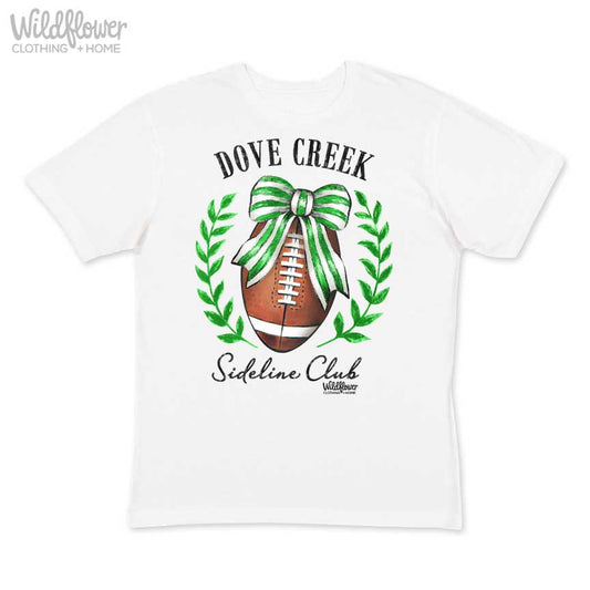 Dove Creek Football Bow Tee Toddler-Adult