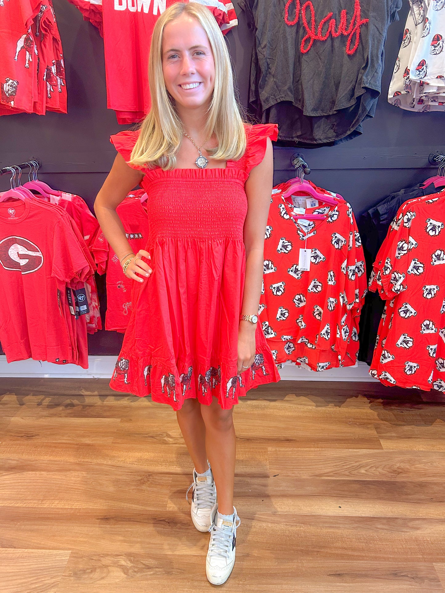 Stewart Simmons UGA Sequin Bulldog Swing Dress