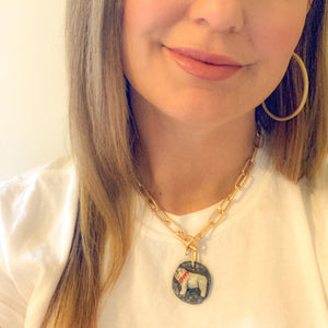 Hand Sculpted Bulldog Necklaces