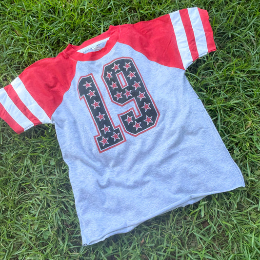 CUSTOM Number Jersey Tee Red (See Description)