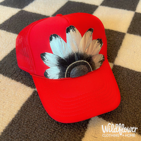 Silver Britches Feather Hat