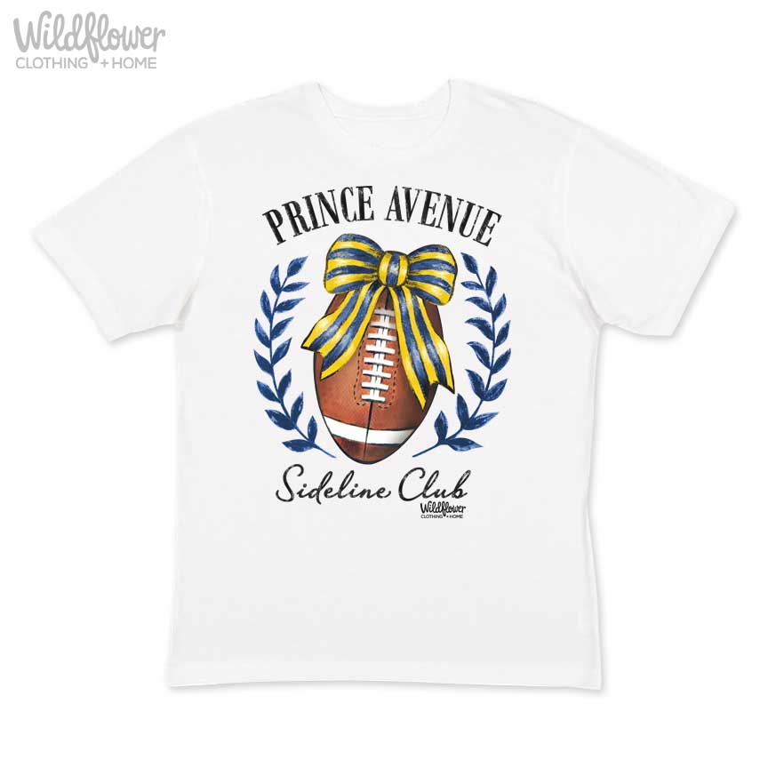 Prince Football Bow Tee Toddler-Adult