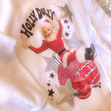 Load image into Gallery viewer, YOUTH Holly Dolly Sequin Star Patch Crew