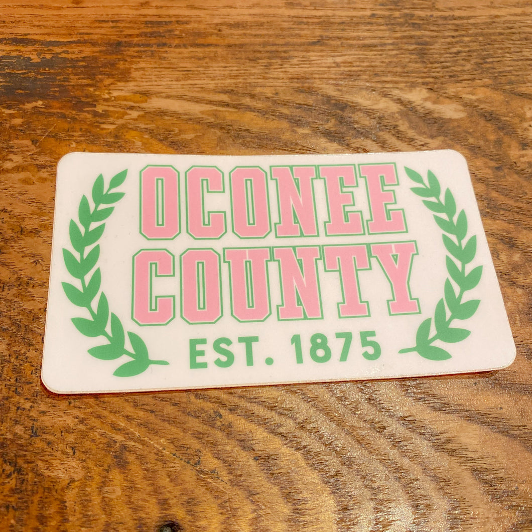 Oconee County Preppy Sticker