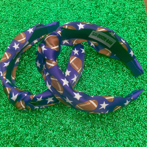 Purple Football Knotted Headband