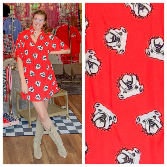 Bulldog Drop Shoulder Dress