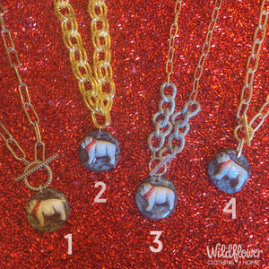Hand Sculpted Bulldog Necklaces