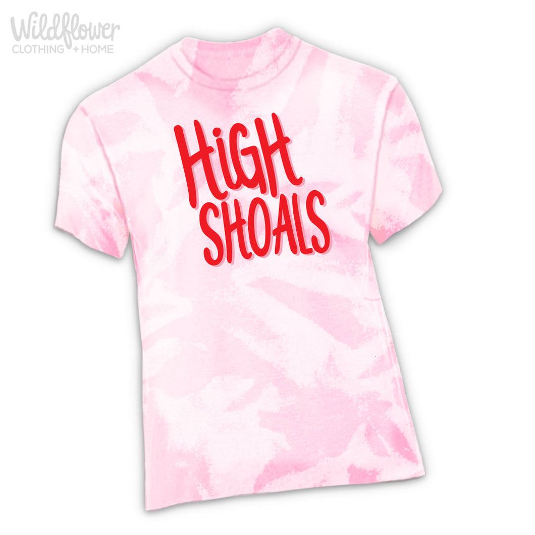 High Shoals Pink + Red Tee