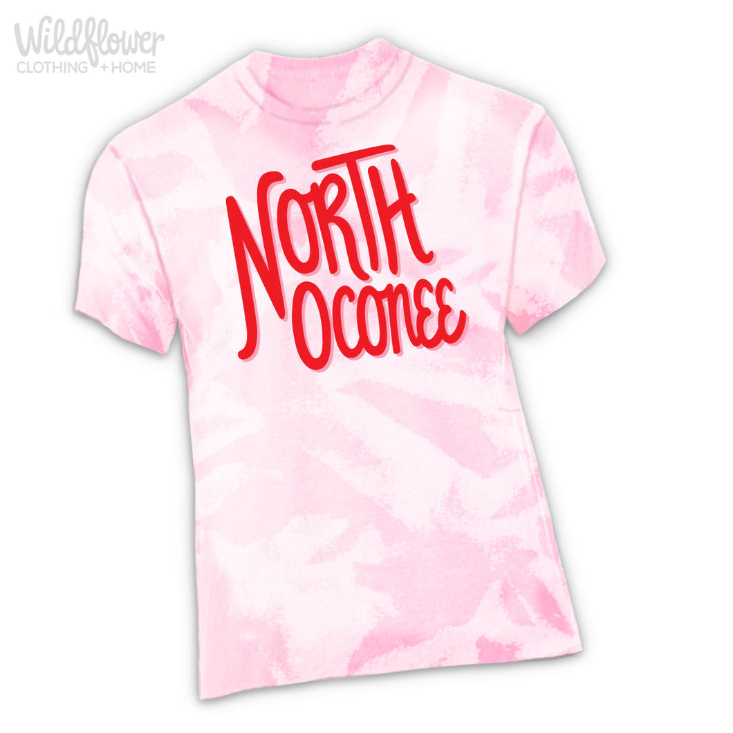 North Oconee Pink + Red Tee