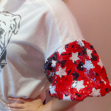 Load image into Gallery viewer, Sequin Sleeve Bulldog Tee