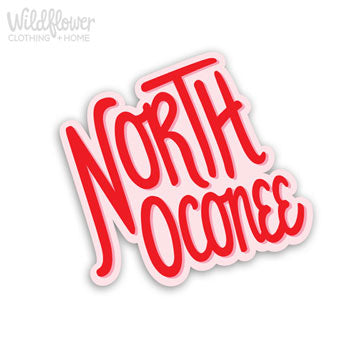 North Oconee Pink + Red Sticker