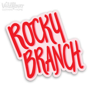 Rocky Branch Pink + Red Sticker