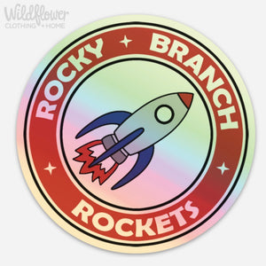 Rocky Branch Holographic Rocket Sticker