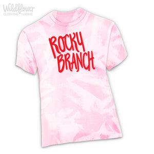 Rocky Branch Shoals Pink + Red Tee