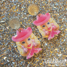 Load image into Gallery viewer, Barbie Cowgirl Statement Earrings