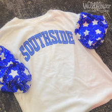 Load image into Gallery viewer, Sequin Sleeve Southside Tee