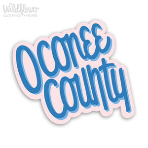 Oconee Pink + Blue Sticker