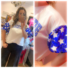 Load image into Gallery viewer, Sequin Sleeve Southside Tee