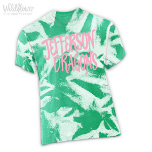 Jefferson Pink + Green Tee