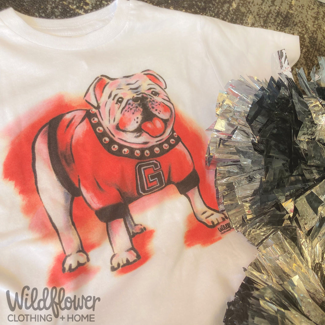 Pink Painted Bulldog Tee