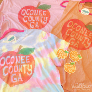 Oconee County Peach Sticker