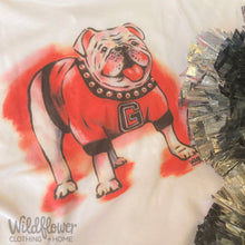 Load image into Gallery viewer, YOUTH Pink Painted Bulldog Tee