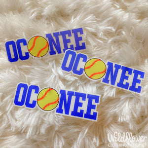 OCONEE Softball Sticker