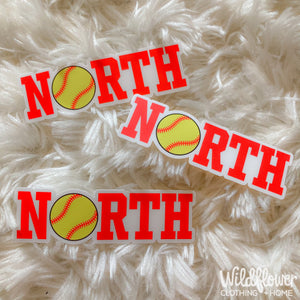NORTH Softball Sticker