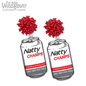 PREORDER Natty Champs Beer Can Earrings