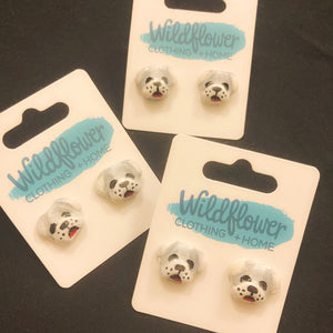 Sculpted Bulldog Studs