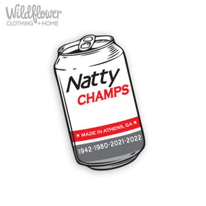 PREORDER Natty Champs Beer Can Sticker