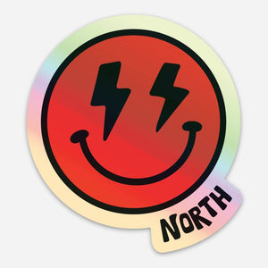 North Oconee Smiley Holographic Sticker